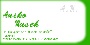 aniko musch business card